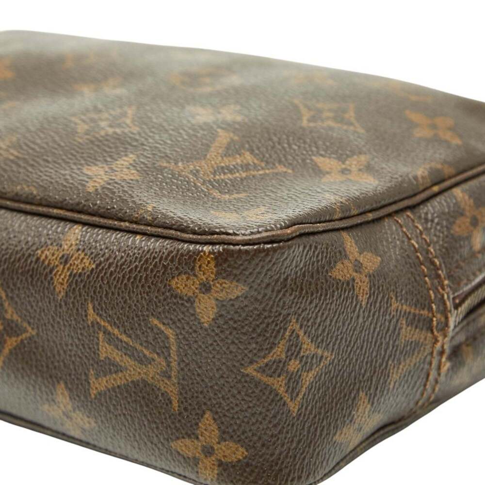 LOUIS VUITTON Brown Monogram Leather Pouch - Picture 4 of 10